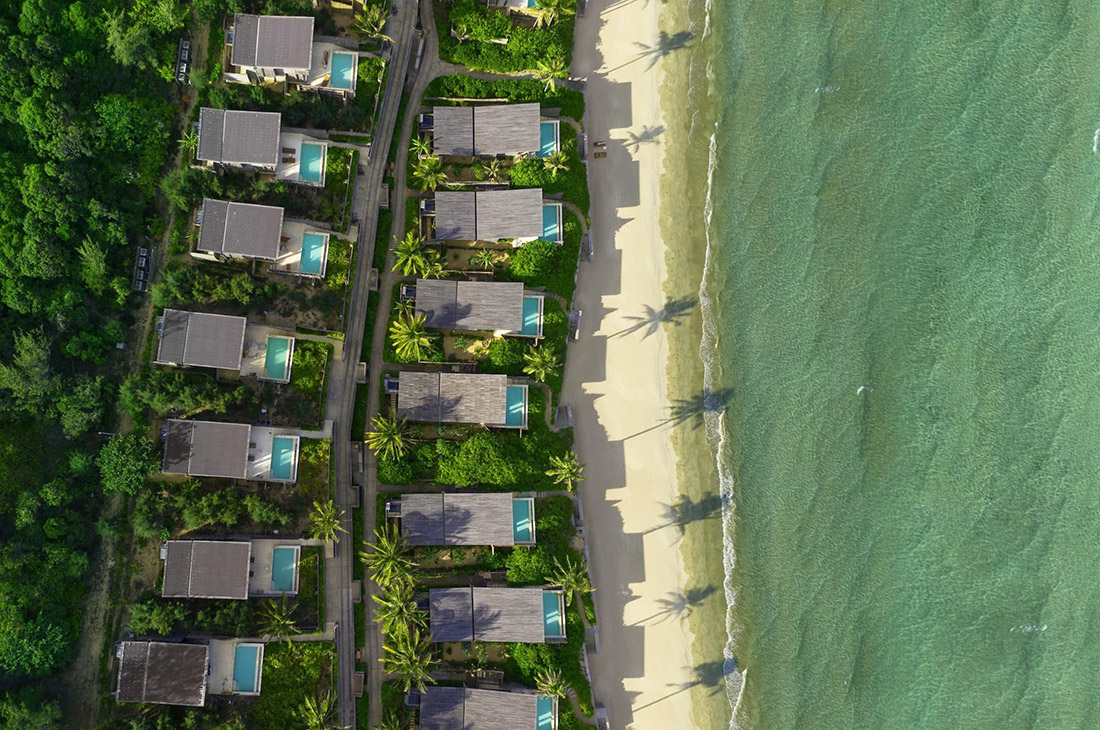 全室プライベートプール付きのヴィラ